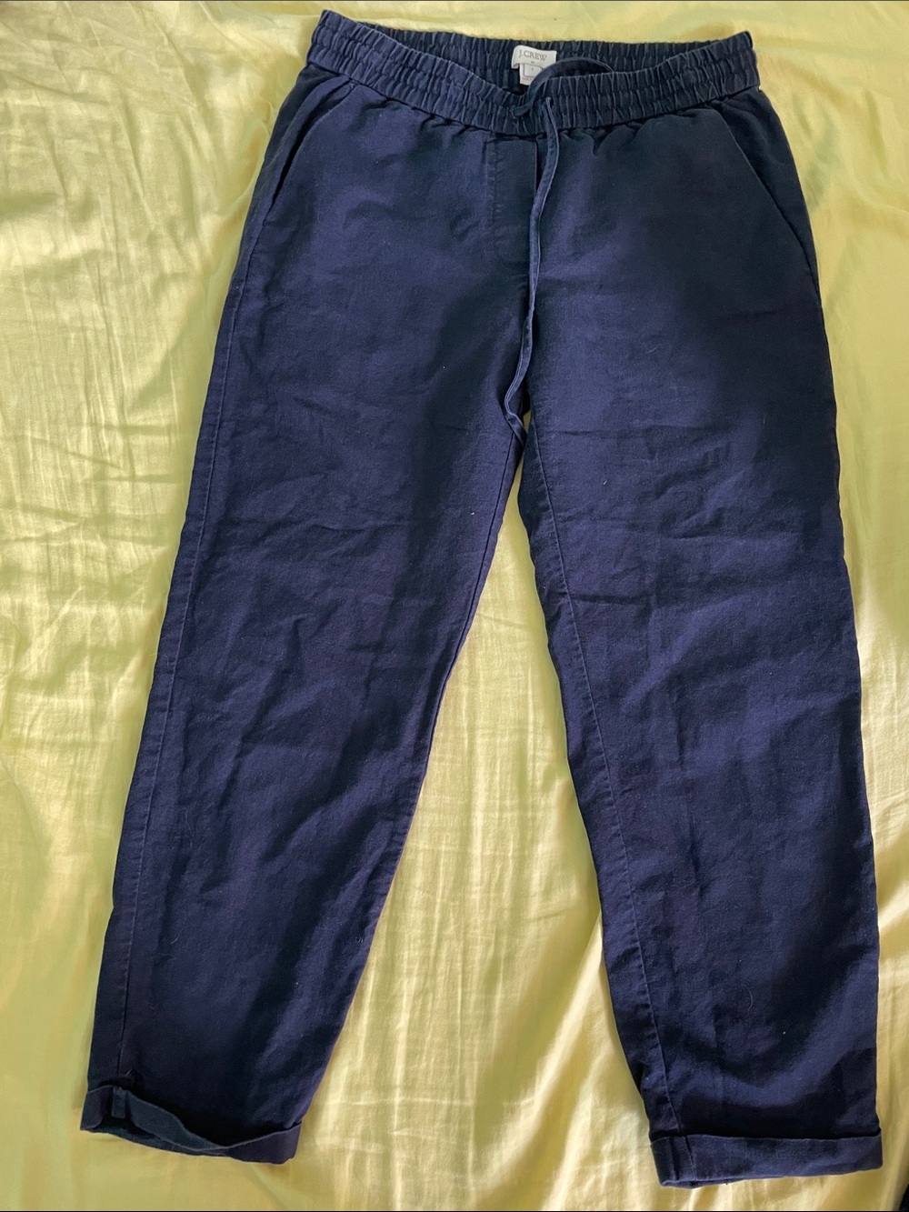 J. Crew Dark Navy Elastic Waist Pull-On Pants